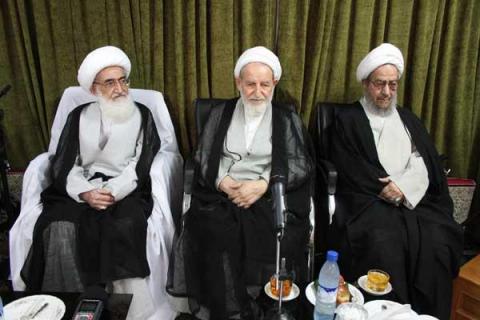 دیدار جامعه مدرسین با حضرت آیت الله نوری همدانی