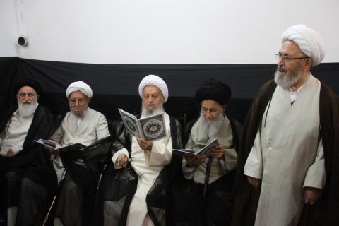 حضور مراجع معظم تقلید در مراسم ختم اخوی آیت الله العظمی سبحانی